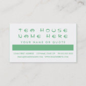 ティーハウスのお客様のモダン評価（正方形） ロイヤリティカード (裏面)