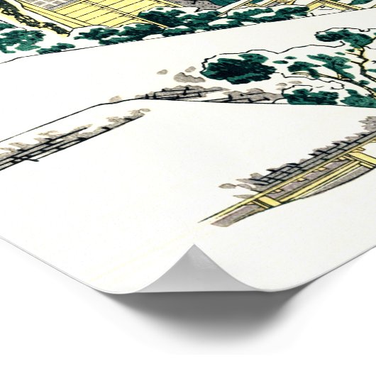 ティーハウス北斎日本のファインアート ポスター (角)