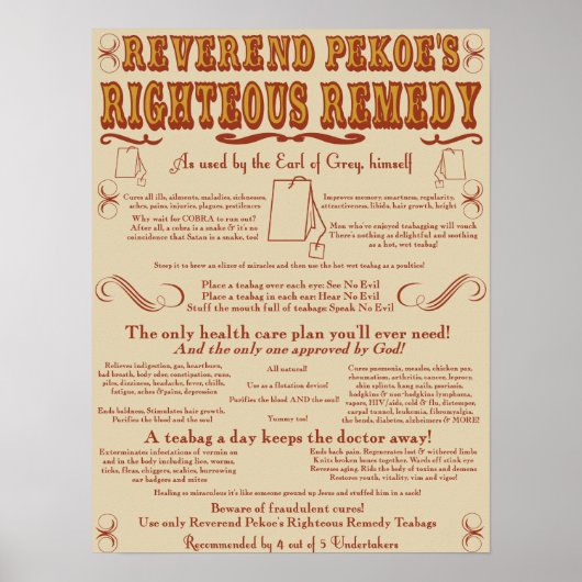 ティーバグミラクルキュア ポスター (正面)