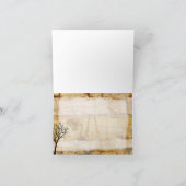 ティーバッグの背景の冬の木 カード (内部)