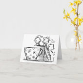 ティーバッグ -- メッセージカード カード (黄色い花)