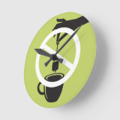 ティーバッグ ラウンド壁時計 (傾斜)