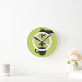 ティーバッグ ラウンド壁時計 (ホーム)