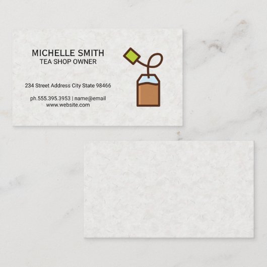 ティーバッグ | 日本の紙テクスチャ 名刺 (正面/裏面)