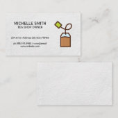 ティーバッグ | 白のテクスチャ 名刺 (正面/裏面)