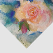 ティーバラシャビーシックな水カラーバラ 薄葉紙 (詳細)