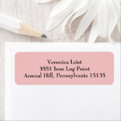 ティーバラピンクシンプル差出人住所ラベル ラベル (インサイチュ)