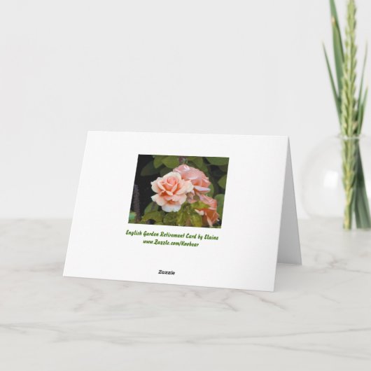 ティーバラ退職後のグリーティングカード カード (裏面)