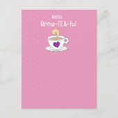 ティーパンと引用文ティーパーティーのお気に入り ポストカード (正面)