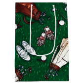 ティーパーソナライズされたタイムゴルフ ミディアムペーパーバッグ (裏面)