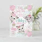 ティーパーティの招待状レッツパーティ招待状  招待状 (スタンド正面)