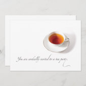 ティーパーティの招待状 招待状 (正面/裏面)