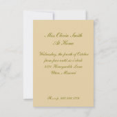 ティーパーティの招待状 招待状 (裏面)