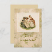 ティーパーティの招待状 招待状 (正面/裏面)