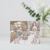 ティーパーティーと不機嫌帽子付き ポストカード (スタンド正面)