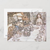 ティーパーティーと不機嫌帽子付き ポストカード (正面/裏面)