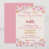 ティーパーティーのご招待 招待状 (正面/裏面)
