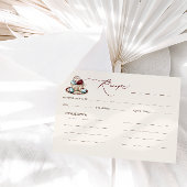 ティーパーティーのためのブライダルシャワーレシピ エンクロージャーカード