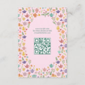 ティーパーティーのような楽しい結婚前のお祝い　かわいい　カスタムＱＲコード エンクロージャーカード (正面)