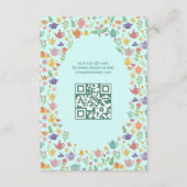 ティーパーティーのような楽しい結婚前のお祝い　かわいい　カスタムＱＲコード エンクロージャーカード (正面)