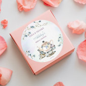 ティーパーティーのウェディングシャワーのお礼の品 ラウンドシール