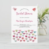 ティーパーティーのブライズシャワー 招待状 (スタンド正面)