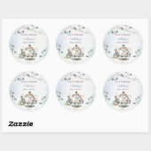 ティーパーティーのブライダルシャワーのお礼の品 ラウンドシール (シート)