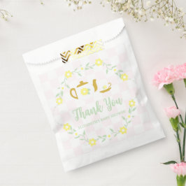 ティーパーティーの花柄ベビーシャワー フェイバーバッグ
