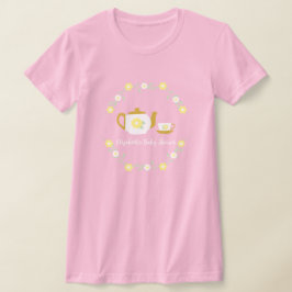 ティーパーティーの花柄ベビーシャワー Tシャツ