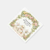 ティーパーティーをテーマにした花園でのブライダルシャワー スタンダードカクテルナプキン (角)