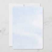 ティーパーティーイエローワイルドフラワーズブルーブライダルシャワー 招待状 (裏面)