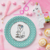 ティーパーティーウェスティーウエストハイランドホワイトテリア ペーパープレート (パーティー)