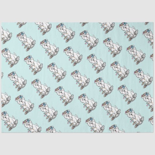 ティーパーティーウェスティーウエストハイランドホワイトテリア 薄葉紙 (正面)