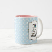 ティーパーティーウェスティ-ウェストハイランドホワイトテリア ツートーンマグカップ (正面右)