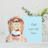 ティーパーティーカップケビクトリアンーキ招待状 招待状 (スタンド正面)