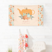 ティーパーティーカボチャブライダルシャワーバナー 横断幕 (インサイチュ)