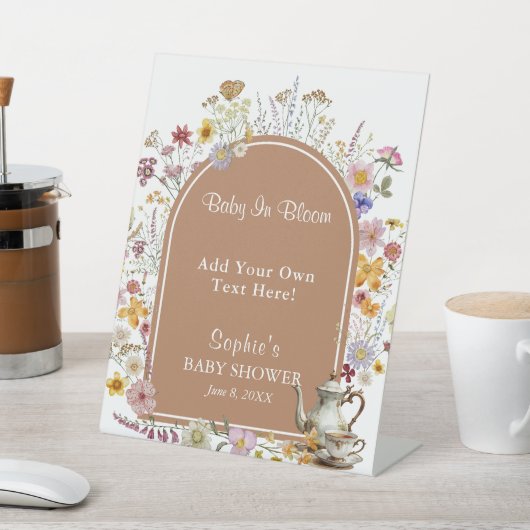 ティーパーティーガーデンベビーイン開花カスタム 台座サイン (インサイチュ)