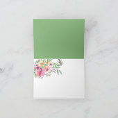 ティーパーティーシャワーのお礼の手紙 サンキューカード (内部)