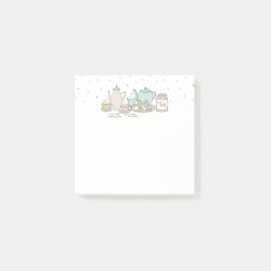 ティーパーティーセット ハイティー ポストイット ノートパッド (正面)