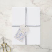 ティーパーティーチノイスリーブルーボホレースブライダルシャワー ギフトタグ (より糸付き)