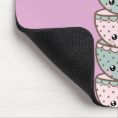 ティーパーティーティーカップピンク マウスパッド (コーナー)