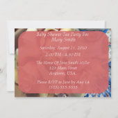 ティーパーティーティーカップベビーシャワー招待状 招待状 (裏面)