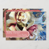 ティーパーティーティーカップベビーシャワー招待状 招待状 (正面/裏面)