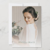 ティーパーティーパウダーピンククリームヴィンテージブライダルシャワー 招待状 (裏面)