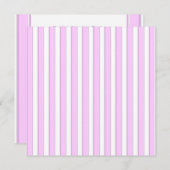 ティーパーティーピンクストライプのカスタム招待状 招待状 (正面/裏面)