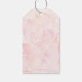 ティーパーティーピンク金ゴールドフローラ誕生日ありがとう ギフトタグ (裏面)