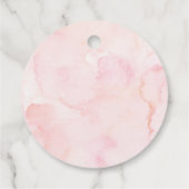 ティーパーティーピンク金ゴールドフローラ誕生日 フェイバータグ (裏面)