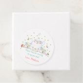 ティーパーティーピンク金ゴールドフローラ誕生日 フェイバータグ (インサイチュ)