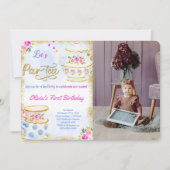 ティーパーティーフォト招待状 招待状 (正面)