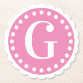 ティーパーティーフリリーガーリーピンクとホワイトコースター ペーパーコースター (正面)